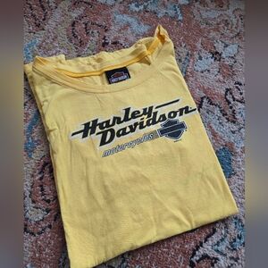 Harley-Davidson Womens Yellow Logo T-Shirt. 1x